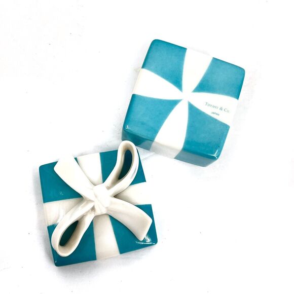 Vintage Tiffany & Co. Mini Blue Bow Trinket Box ICONIC 2" - Picture 5 of 11